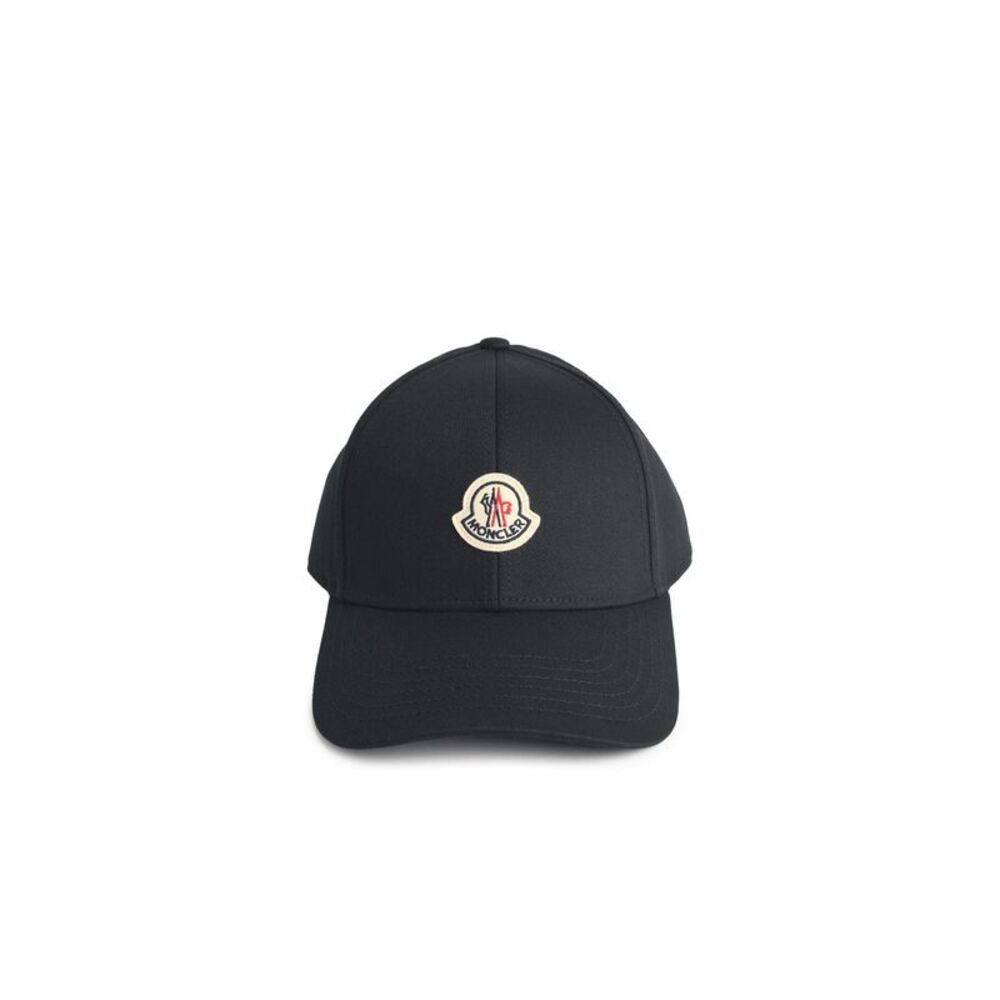 Moncler Black Cotton Cap Men